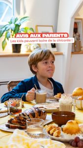 A child drinking Leroux Chicory